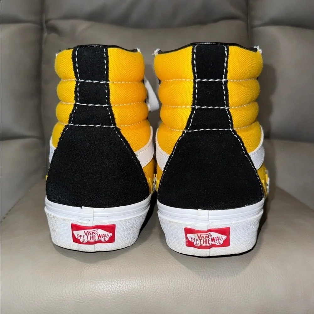 Vans mens High-Top Sneakers - Black and Yellow